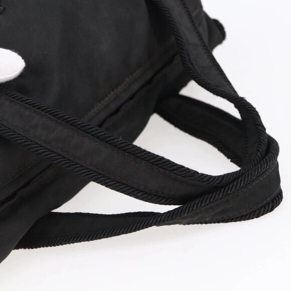 PRADA Beads Fringe Tote Bag Nylon Black Silver Auth bs30470 - Picture 8 of 16